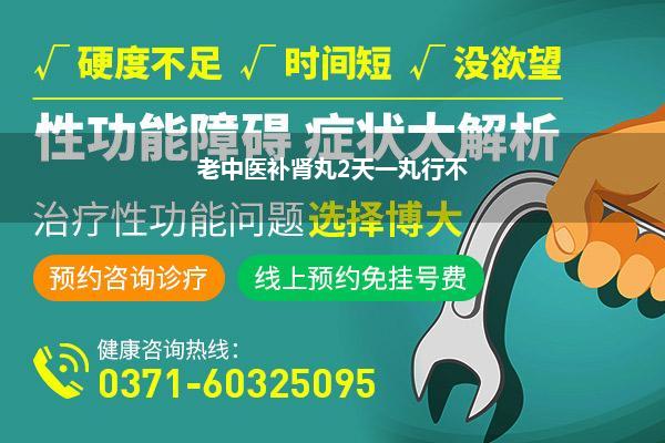 老中医补肾丸2天一丸行不